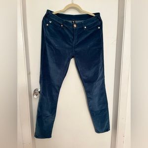 Womens True Religion Halle Mid Rise Super Skinny Size 31 Legion Blue